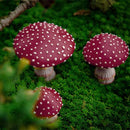 3 delige Betoverende Tuin Paddenstoel Decoratie Set - Glow in the Dark - Realistische en Weerbestendige Tuindecoratie