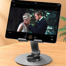 2 stuks Premium Metalen Telefoon- en Tablethouder - 360° Draaibaar & 180° Verstelbaar-Ideaal voor Kantoor en Thuis-grijs