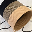 Katoentouw Opbergmand met Handvatten - 35 cm x 40 cm - Bruin