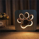 LED Tafellamp 19cm - Houten Kattenpoot - One Touch Control