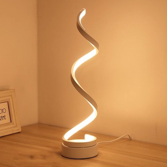 Elegante tafellamp - LED verlichting - spiraalvormig design voor elk interieur - Goudkleurig