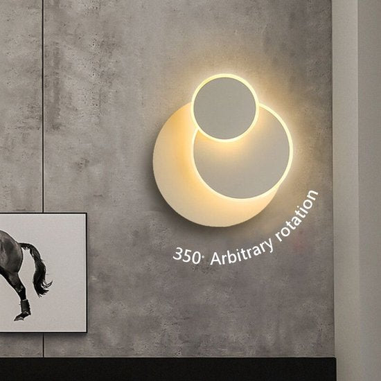 Ronde 360 ° Draaibare Wandlamp voor binnen -designlamp -3 lichtstanden