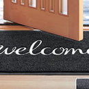 Nordic simple welkom GROOTE vloermat zwart 60*90