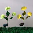 zonne-energie Hortensia Terraslamp voor Sfeervolle Buitenverlichting -Met dag en nacht sensor-IP55- 75,5 cm hoog-groen