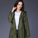 Opvouwbare waterdichte regenjas met draagtas - Legergroen