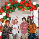 131 delige KerstBallonnenboog- Ballonnenset- Feest/ Party-Verjaardag-jubileum-kerstdecoratie met ster-rood en groen