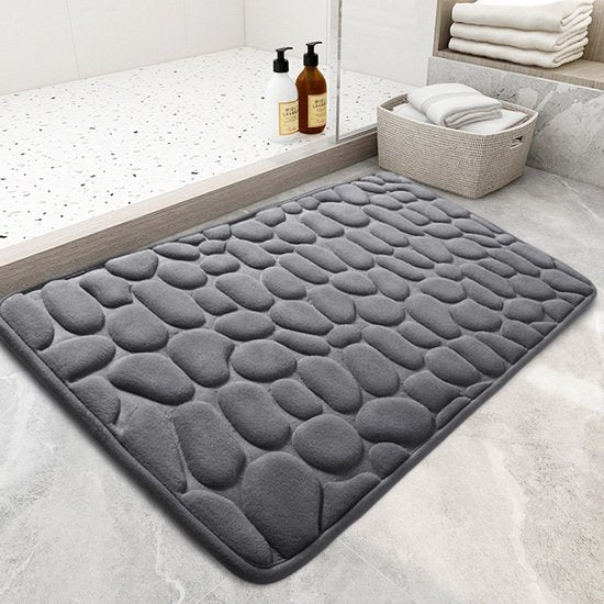 hoogwaardige badkamermat - Luxe Comfort en Veiligheid in één-Uitzonderlijke Waterabsorptie- 50*80cm-grijs
