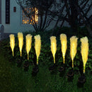 LED zonne-energie rieten lamp - Decoratieve en energiezuinige lamp voor uw tuin, patio of veranda- warm licht