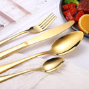 TDR 24-delige roestvrijstalen bestekset - 6 personen - goud