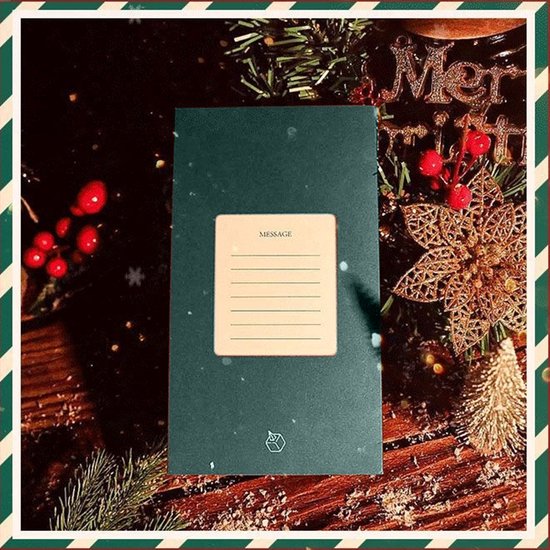 2x 3D Kerstboom Pop-up Kaart - Magische Groet Groen