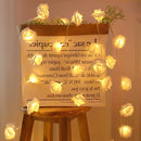 Unikorf Rozenbloem LED-lampenslinger Batterij 3m, 20 LED Wit