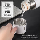 TDR - Thermosfles - RVS - grote capaciteit - 580 ml  wit