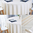 TDR-Waterdicht en vlekbestendig stoffen tafelkleed rond - 160 cm - Decoratief tafellaken in effen design -Polyester,PVC en katoen- Champagne