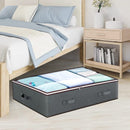 3 stuks Hoogwaardige Opbergboxen voor Onder het Bed -Ademend Non-woven Materiaal | Ruimte-optimalisatie Oplossing-diepgrijs 98*50*16CM