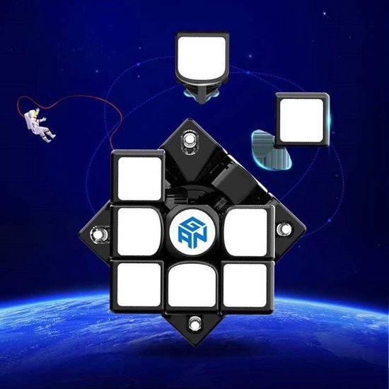 GAN cube 356 XS Kubus voor snelheid 3x3x3M - Sticker - Magnetisch Puzzel inclusief gratis cube zakje en 3 *smeermiddellen