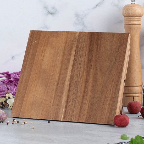 Keuken Opvouwbare Magnetische Messenblok -Messenblok Zonder Messen- Modern en Ruimtebesparend Ontwerp-bruin