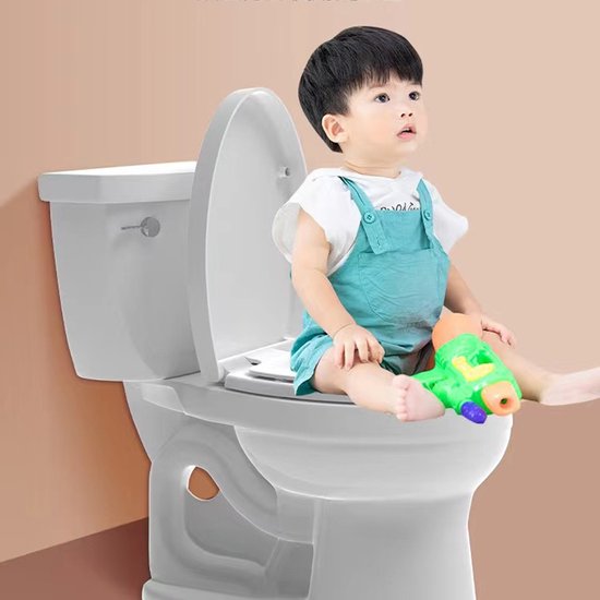 2-in-1 Toiletbril voor Gezinnen met Kinderen - Veilig, Stil en Verwijderbaar Kinderzitje - Praktisch en Functioneel-wit