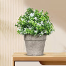Kunstplant Mirte – Decoratieve Nepplant in Pot – 20cm Hoog – Voor Binnen & Buiten – Onderhoudsvrij – Groene Kunstbloemen