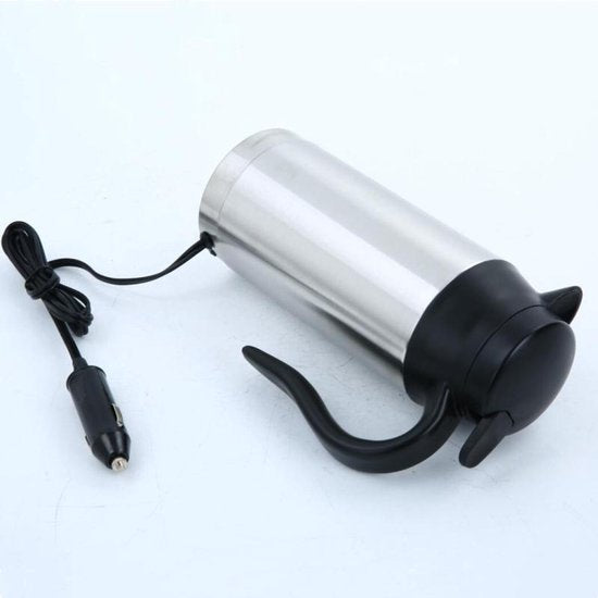 TDR - 750 ml auto waterkoker roestvrij staal 24 V sigarettenaansteker reiswaterkoker voor water en koffie