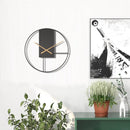 Elegante Minimalistische Metalen Wandklok - Stijlvol & Stil Design - ⌀ 40cm-zwart