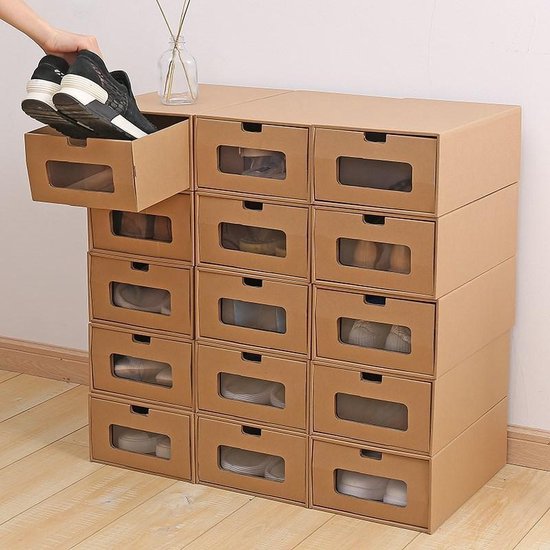 5 Kartonnen Schoenen Opbergdozen Vouwbaar 35x23.5x13.5cm