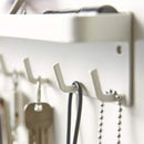 Sleutelrekje met magneet – 6 haakjes – RVS – Wit – 24,5 cm