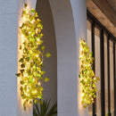 LED lichtsnoer esdoornblad 10m 100 lampjes op batterij