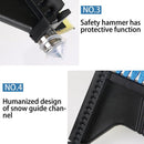 3-in-1 ijskrabber/sneeuwveger + noodhamer, uitschuifbaar