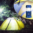 Solar LED Campinglamp Blauw - Handvat, USB, Powerbank, IP10