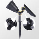 2 Stuks led solar spot light -IP65-voor wandmontage of grondspies-wit licht