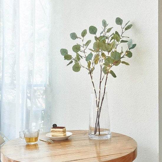 Merkloos LED Kunsttak 85cm-30 Warmwitte LED & Appelbladeren