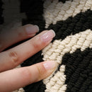 Antislip Geometrische Deurmat 60x90cm Zwart/Beige