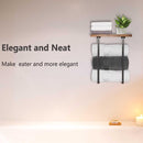 Handdoekrek met Houten Plank - Zwart, Stijlvol & Functioneel