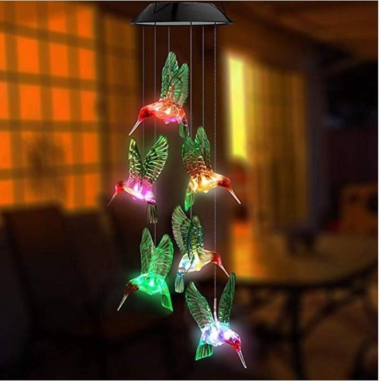 Windgong set kolibries – avondlicht effect