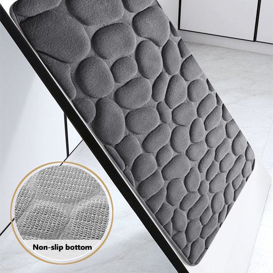 hoogwaardige badkamermat - Luxe Comfort en Veiligheid in één-Uitzonderlijke Waterabsorptie- 50*80cm-grijs