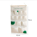 Multifunctionele Hangende Opbergtas – 12 Vakken – Katoenen Wandorganizer (45 × 74 cm)