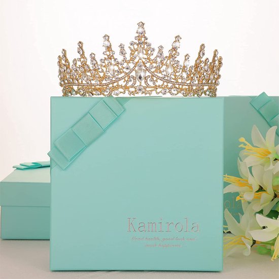 Elegante Gouden Tiara Diadeem - Duurzaam Haarsieraad voor El
