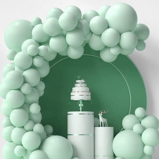 86-delige Macaron Ballonnenset -Ballonnenboog- Feest/ Party-Verjaardag-jubileum-Decoratie-lichtgroen