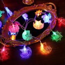 Magische LED-Lichtslinger | Feestelijk & Sfeervol | Perfect voor Ramadan & Eid | 2m, 10 LED's met Sterren, Manen & Kastelen-Multicolour