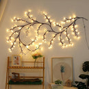 Prachtige LED Takkenrank Wandlamp -2meter lang 144 LED-lampen - Geschikt voor Binnen en Buiten - 8 Verlichtingsmodi - Flexibel en Decoratief-bruin