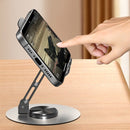 2 stuks Premium Metalen Telefoon- en Tablethouder - 360° Draaibaar & 180° Verstelbaar-Ideaal voor Kantoor en Thuis-grijs