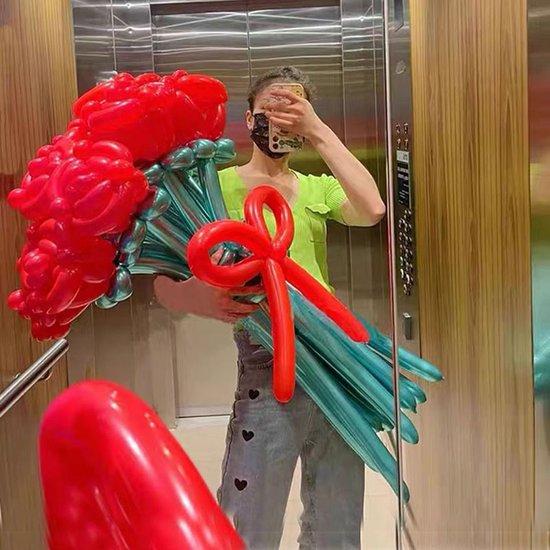 82-Delige Set Rozenballonboeketten – Perfect voor Valentijnsdag en Moederdag
