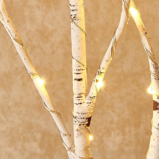 Berkentaklamp 80cm – 50 LED – Decoratieve Taklamp – Warm Wit – Voor Binnen & Buiten – IP43 – Incl. Lampen