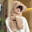 3-in-1 Warme Winterset – Pluche Muts met Schattige Oortjes,