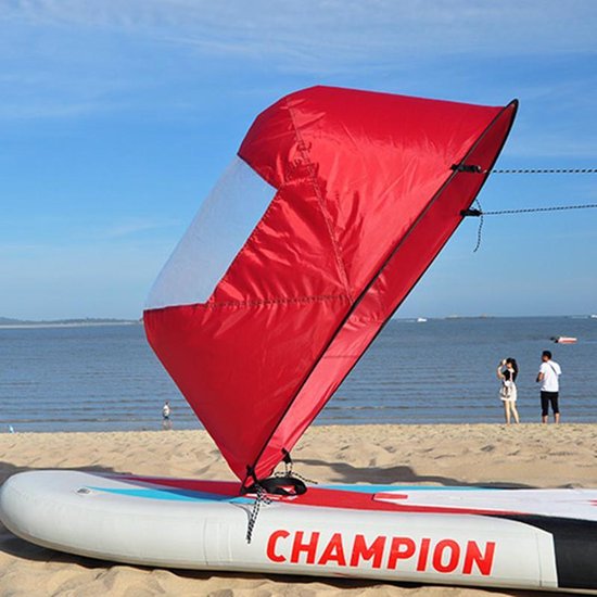 Merkloos Opvouwbaar Kajak/Kano-zeil ⌀108cm Rood