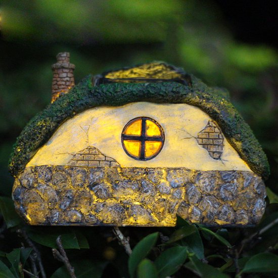 Decoratieve Zonne-energie Tuin Ornament met LED Verlichting-IP55-Sfeervol huisontwerp