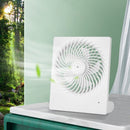Stijlvolle en handige oplaadbare miniventilator - 3 instelbare snelheden-USB opladerbaar-wit -152x42x185mm