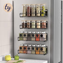 Magnetisch Plankje met Haak – Set van 2 – Zwart – Sterke Koelkast Organizer – Multifunctioneel en Verstelbaar – Keuken Opbergplank