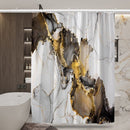 UniKorf.nl Waterdicht Douchegordijn Marmer Zwart/Wit