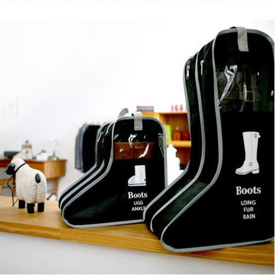 2 stuks Laarsjes opbergzak - Bescherming lage dames laarzen - Boots Organizer - 28x24x29cm - Zwart